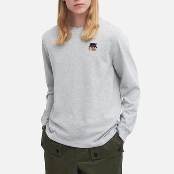 推荐Barbour x Maison Kitsuné Men's Fox Long Sleeve T-Shirt - Grey商品