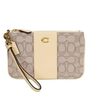 推荐Coach signature jacquard small wristlet wallet商品