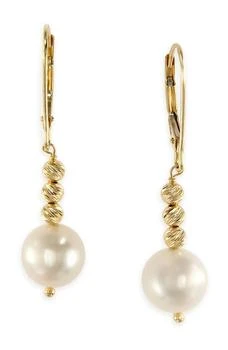 Effy | 14K Yellow Gold Freshwater Pearl Drop Earrings 4.2折, 独家减免邮费