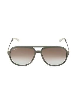更多菲拉格慕墨镜, Salvatore Ferragamo | 60MM Aviator Sunglasses商品图片 