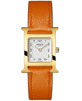推荐Hermes H Hour Quartz Small PM 21mm Gold Plated Case Unisex Watch 036736WW00商品