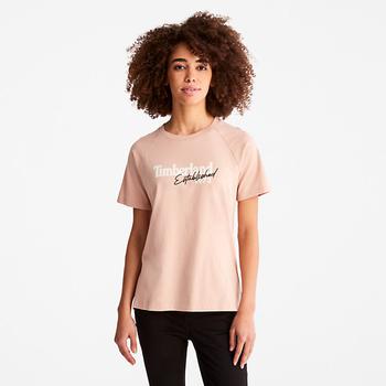 Timberland | Raglan-sleeve Logo T-Shirt for Women in Light Pink商品图片,4.9折