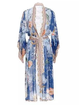 Agua Bendita | Debra Kai Floral Chiffon Robe,商家Saks Fifth Avenue,价格¥2101
