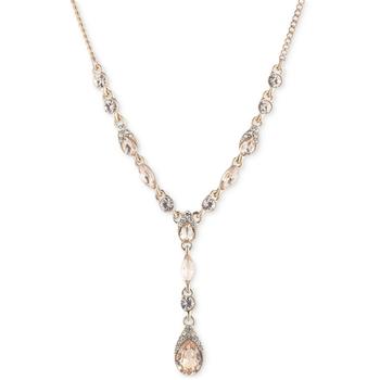 商品Givenchy | Gold-Tone Pear-Shape Crystal Lariat Necklace, 16" + 3" extender,商家Macy's,价格¥446图片