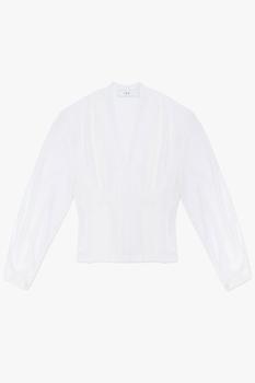 IRO | Iro Elea Pleated Lace V-Neck Top商品图片,7.6折