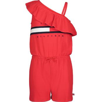 商品Tommy Hilfiger | Big Girls Signature Flag One Shoulder Romper,商家Macy's,价格¥226图片