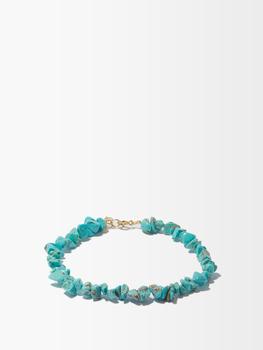 商品Hermina Athens | Pink Sands howlite bead & gold-plated anklet,商家MATCHESFASHION,价格¥536图片