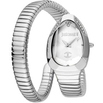 推荐Just Cavalli Women's Signature Snake Silver Dial Watch商品