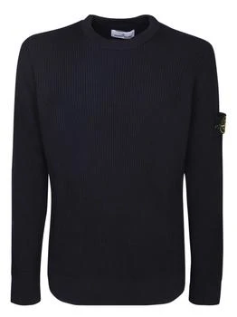 Stone Island | Blue Ribbed Pullover 