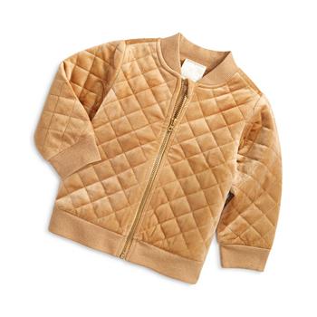 First Impressions | Baby Girls Quilted Velvet Jacket, Created for Macy's商品图片,