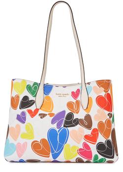kate spade tote单肩包, Kate Spade | All Day large heart-print tote商品图片 额外9折, 额外九折