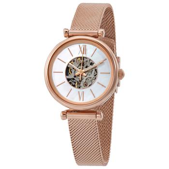 Fossil | Carlie Mini Automatic Mother of Pearl Skeleton Dial Ladies Watch ME3188商品图片,5.4折