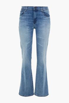 推荐Sallie faded mid-rise bootcut jeans商品