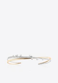 商品Yeprem | Silhouette Rays Diamond Bracelet and Ring in 18-Karat White and Yellow Gold,商家Thahab,价格¥92413图片