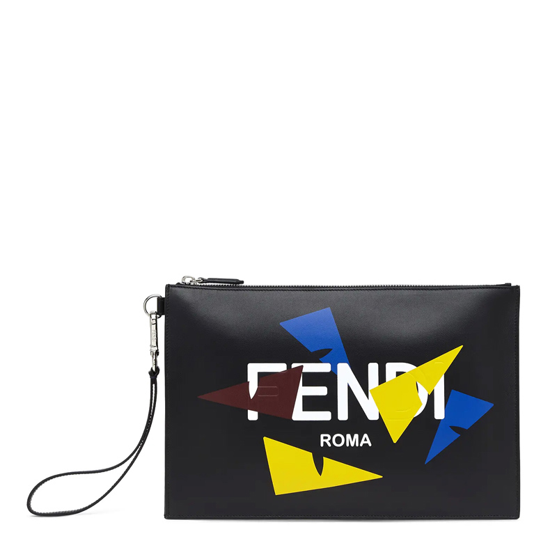 芬迪男包精选, Fendi | FENDI 男士黑色手拿包 7N0110-AC9I-F0X93商品图片 独家减免邮费