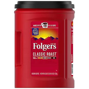 商品Folgers Classic Roast Ground Coffee (43.5 oz.)图片