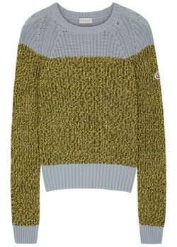 推荐Panelled knitted cotton jumper商品