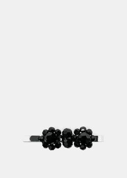 商品Simone Rocha | Simone Rocha Mini Black Flower Hair Clip,商家NOBLEMARS,价格¥725图片