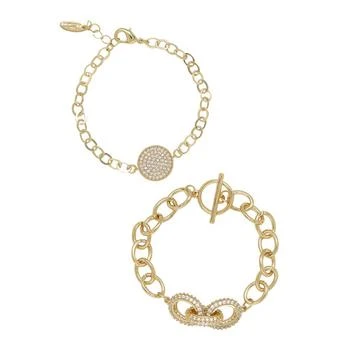 Ettika Jewelry | Mixed Crystal Disc Link Chain Women's Bracelet Set,商家Macy's,价格¥447
