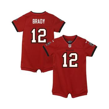 NIKE | Boys and Girls Newborn and Infant Tom Brady Red Tampa Bay Buccaneers Game Romper Jersey商品图片,