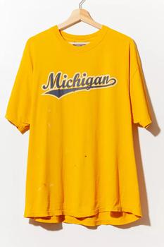 推荐Vintage Y2K Distressed Michigan University Spell Out Graphic T-Shirt商品