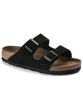 推荐Birkenstock Womens Arizona Soft Footbed Suede Leather Sandals - Black UK 3 (W), Colour: Black商品
