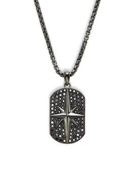 Effy | Black Rhodium Plated, Sterling Silver, & Black Spinel Pendant Necklace商品图片,3折, 满$150享7.5折, 满折