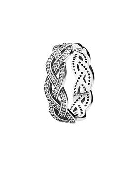 潘多拉戒指是什么牌子, PANDORA | Pandora Silver CZ Braid Ring商品图片 3.5折