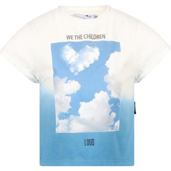推荐We the children tie dye logo t shirt in white and blue商品