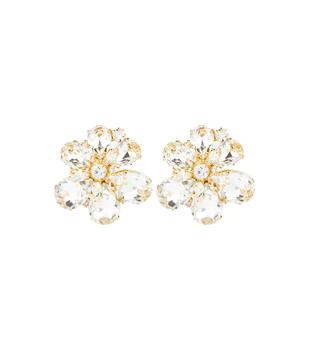 推荐Floral crystal-embellished earrings商品
