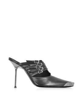 Minna黑色小牛皮高跟穆勒鞋,价格$325.57