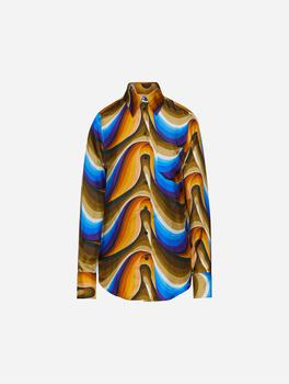 推荐Psychedelic Wave Collar Shirt商品