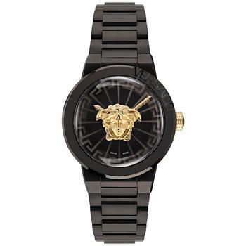 Versace | Women's Swiss Medusa Infinite Black Ion Plated Stainless Steel Bracelet Watch 38mm商品图片,