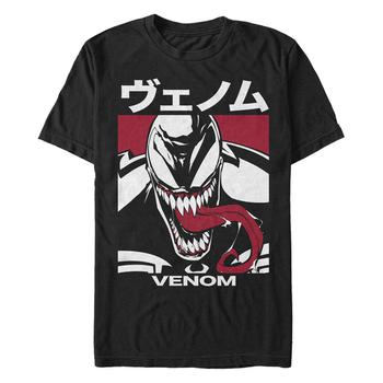 推荐Marvel Men's Comic Collection Venom Kanji Style Poster Short Sleeve T-Shirt商品