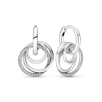 潘多拉耳钉, PANDORA | Family Always Encircled Hoop Earrings商品图片 6.1折