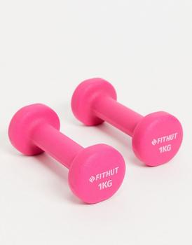 商品FitHut | FitHut 1KG dumbbell twin pack in pink,商家ASOS,价格¥72图片