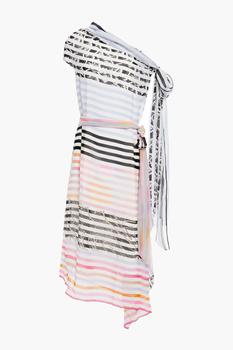 ROLAND MOURET, ROLAND MOURET | Hadera off-the-shoulder knotted printed chiffon midi dress商品图片 2.9折