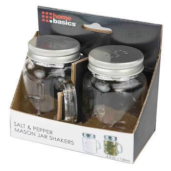 商品Home Basics | Home Basics 2 Piece Salt and Pepper Mason Jar Set,商家Premium Outlets,价格¥101图片