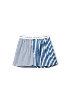 alexander wang短裤, Alexander Wang | BOXER SHORT IN PATCHWORK STRIPED COTTON商品图片 