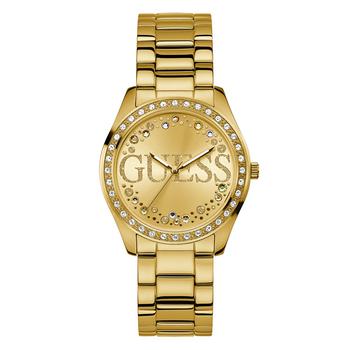 GUESS | Women's Gold-Tone Glitz Stainless Steel Bracelet Watch, 39mm商品图片,7.5折×额外8.5折, 额外八五折