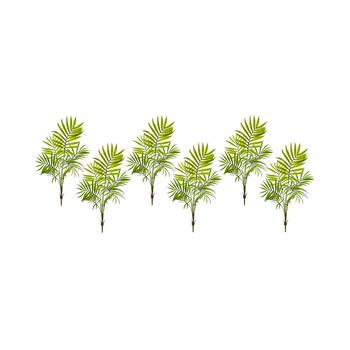 NEARLY NATURAL, NEARLY NATURAL | 6-Pc. Mini Areca Palm Artificial Bush Set商品图片 6.9折