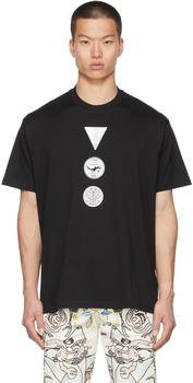 男装burberry t恤, Burberry | 黑色 Badge Print Oversized T 恤商品图片 