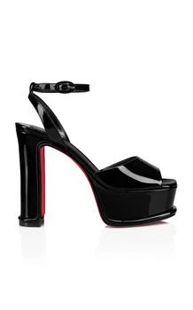 Christian Louboutin | Christian Louboutin - Amali Alta 130mm Patent Leather Platform Sandals - Black - IT 39 - Moda Operandi 