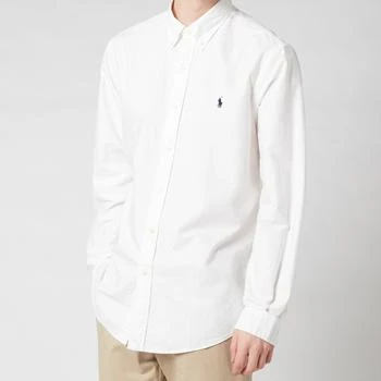推荐Polo Ralph Lauren Men's Custom Fit Oxford Long Sleeved Shirt - White商品