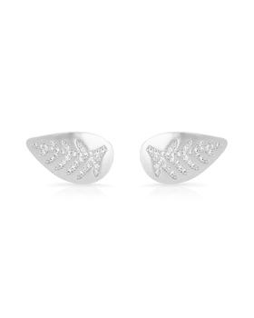 Dean Davidson | Dean Davidson Origin Palladium Plated White Topaz Leaf Drop Earrings商品图片,4.6折