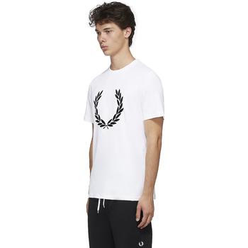 Fred Perry衣服, Fred Perry | Flock Laurel Wreath T-Shirt - White商品图片 额外9折, 额外九折