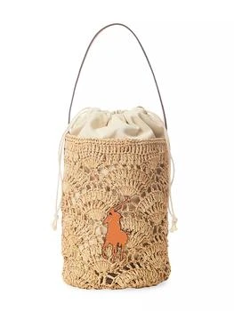 Ralph Lauren | Raffia Crochet Bucket Bag,商家Saks Fifth Avenue,价格¥2075