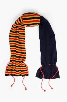 推荐Ruched striped ribbed wool scarf商品