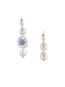 商品Martha Calvo | Evolve Goldtone & Baroque Pearl Mismatched Earrings,商家Saks Fifth Avenue,价格¥1393图片