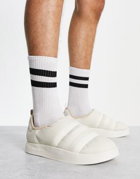 阿迪达斯拖鞋, Adidas | adidas Originals Puffylette shoes in light grey商品图片 